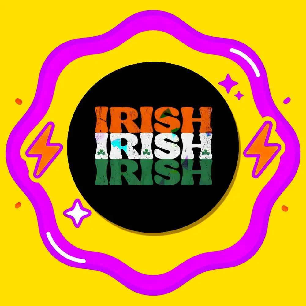 Pin Custom Button 58mm Emblem Insignia Round Backpack Laser Film For Irish Harp Erin Go Bragh Ireland icon Badge Cover