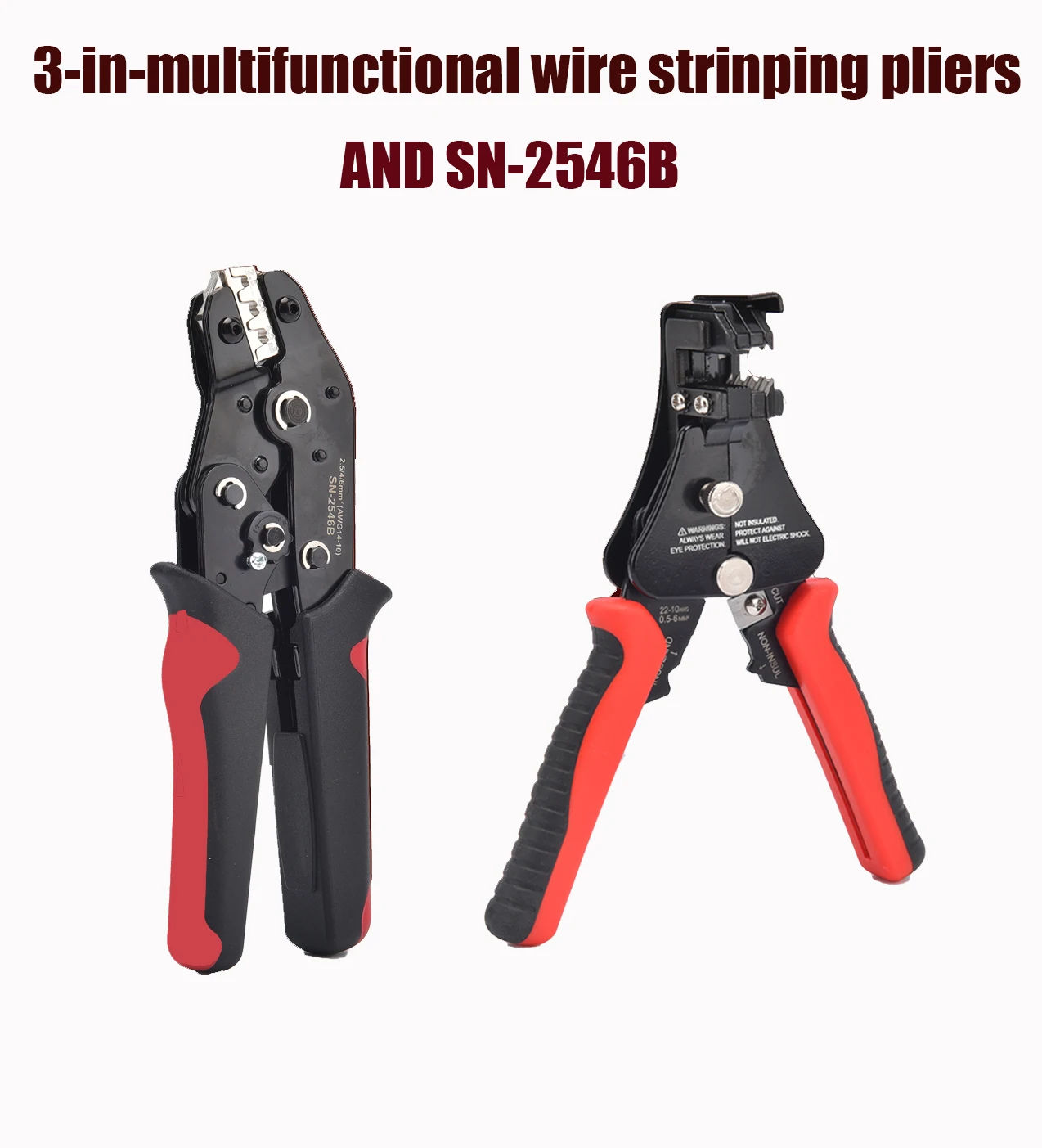 

1pc Automatic Wire Stripper Wire Cutter, SJ2546 Wire Stripper Tool, Photovoltaic wire strippers and photovoltaic crimping pliers