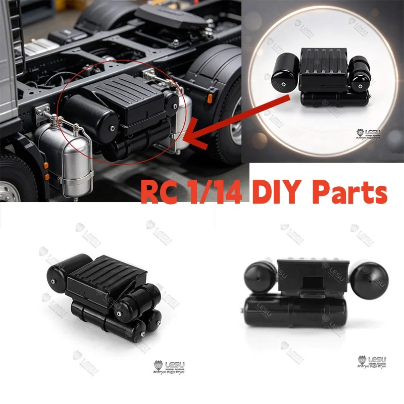 RC 1/14 1pc Metal Simulation Gas Tank Upgrade Accessories for Tamiya Hydraulic Excavator Loader Dump Truck Tripper DIY Parts