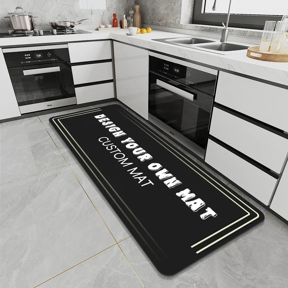 Custom Kitchen Absorbent Mat Non-Slip Floor Mat Comfort Standing Kitchen Sink Mats Diatom Mud Pad Wipeable Wash Long Strip Carpe