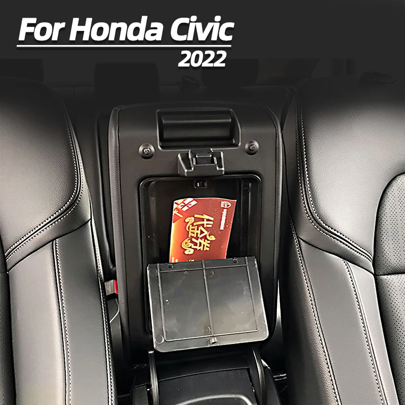 

For Honda Civic 11th Gen 2022 Central Control Armrest Hidden Storage Box Munti-functional Pocket Storage Holder Car Accessories