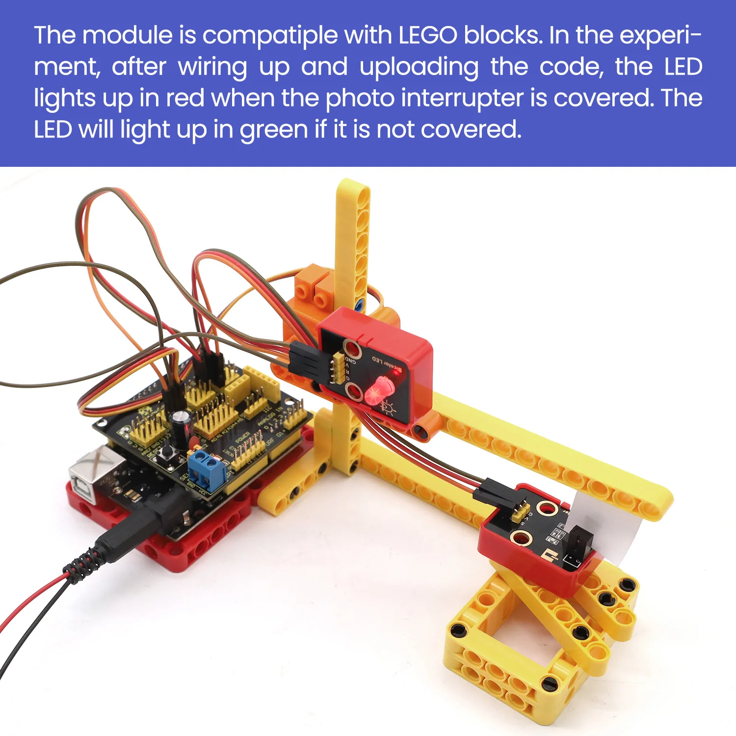Picture 6: Photo Interrupter Sensor DIY Electronic Building Block For Arduino DIY Projects Compatible With Lego Blocks