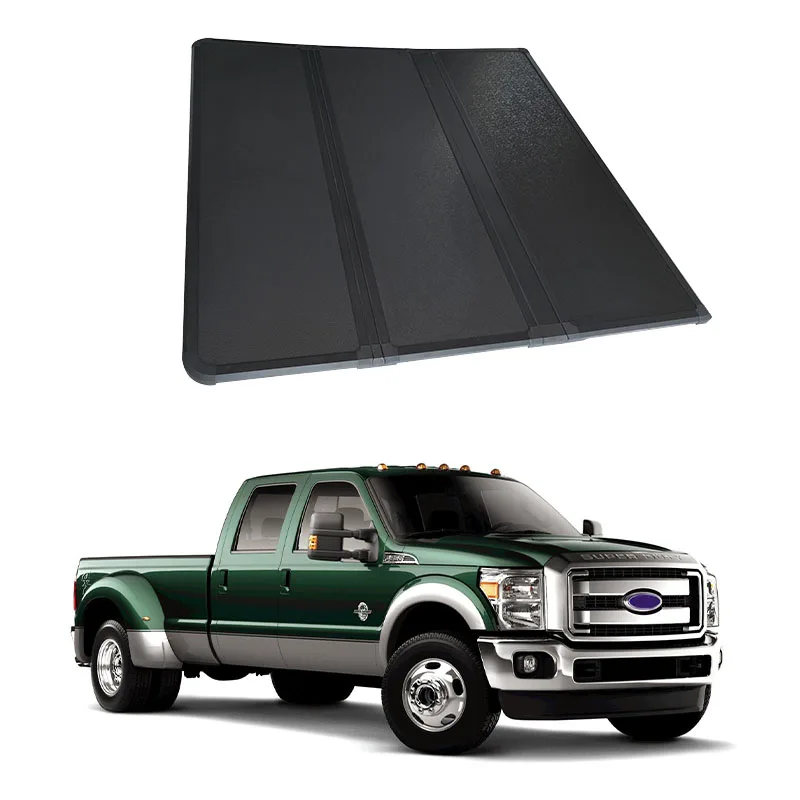 

KuangYun Custom 6.8ft Hard Folding Tri-Fold Pickup Bed Cover Waterproof Truck Accessories for 2024 Ford F350 Isuzu Hilux Tundra