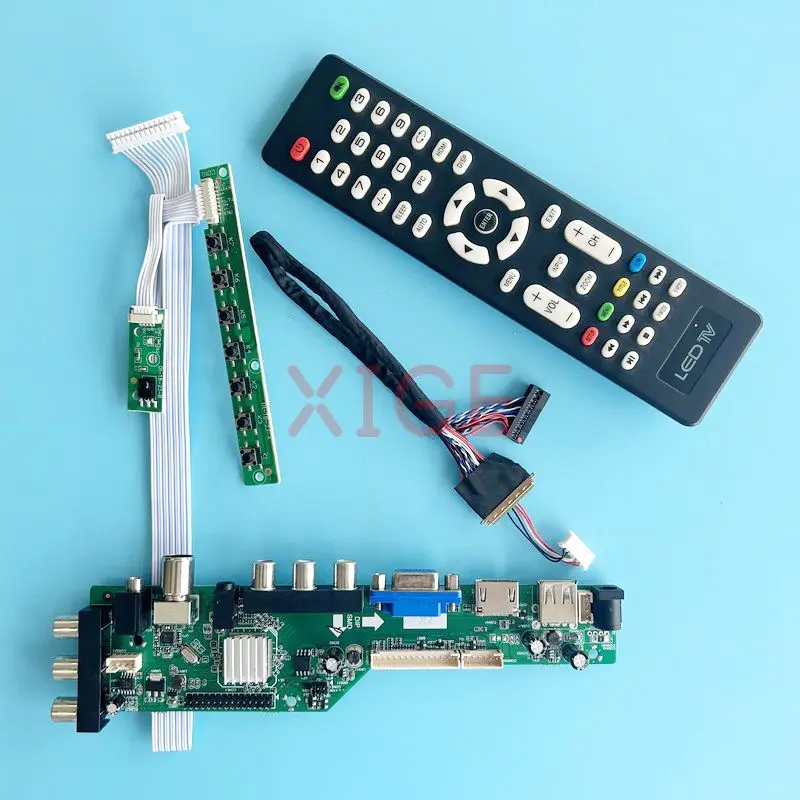 

For LTN140AT22 LTN140AT26 Controller Driver Board 2AV+USB+DHMI+VGA Laptop Screen 14" 1366*768 Kit LVDS 40 Pin Digital Signal DVB