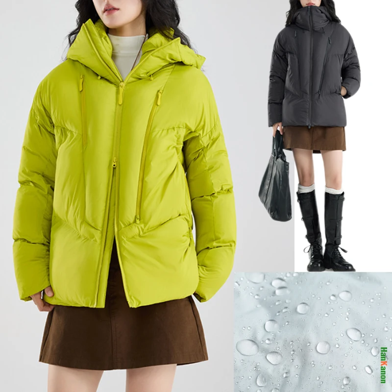 

Padded Hooded Outdoor Jacket: Windproof, Waterproof, Insulated Windproof and Waterproof Camping Insulated Jacket, Unisex