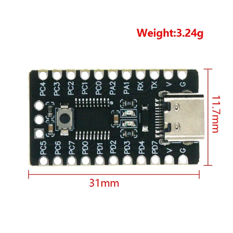 Placa mínima do desenvolvimento do sistema CH32V003, RISC-V, CH32V003F4P6, módulo do microcontrolador