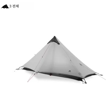 야외 초경량 캠핑 텐트, 전문가용 15D 실나일론 로드리스 텐트, 3F UL 기어 LanShan 1, 3/4 시즌 1 인
