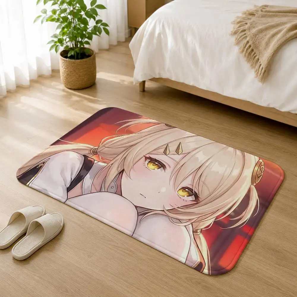 1 Battery Girl ZZZ P-Phoenix Indoor Short Plush Door Mat Anti-Slip Backing Soft Foot Mat for Entryway Bedroom