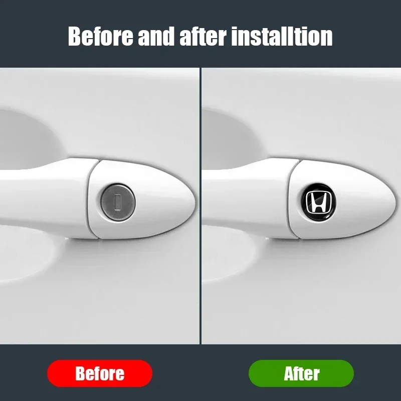 قفل السيارة ثقب المفتاح ملصقات قفل الباب حماية ملصقات السيارات ثلاثية الأبعاد لهوندا CRV إلهام Envix كريدر مدينة اليشم أكورد أوديسي سيفيك