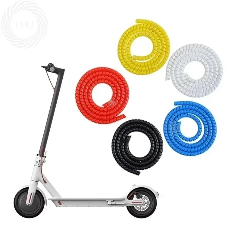 Wear-Resistant Anti-Aging Brake Wire Protector - 1m×8mm Multi-Color Optional Flexible Concealed Guard for M365 Scooter