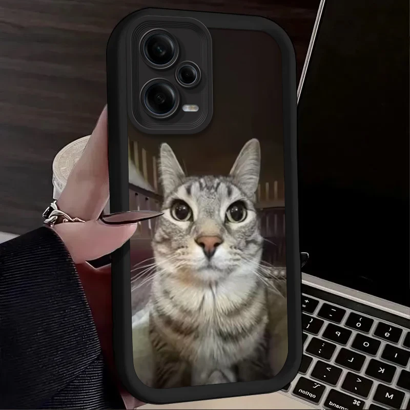 Trendy Cat Smoking Phone Case for Xiaomi Redmi Note 14 14S 12 11 Pro Plus 5G 12S 11S 10S 10 9 Redmi 14C 13C 12C 12 4G A3 A3X view 3