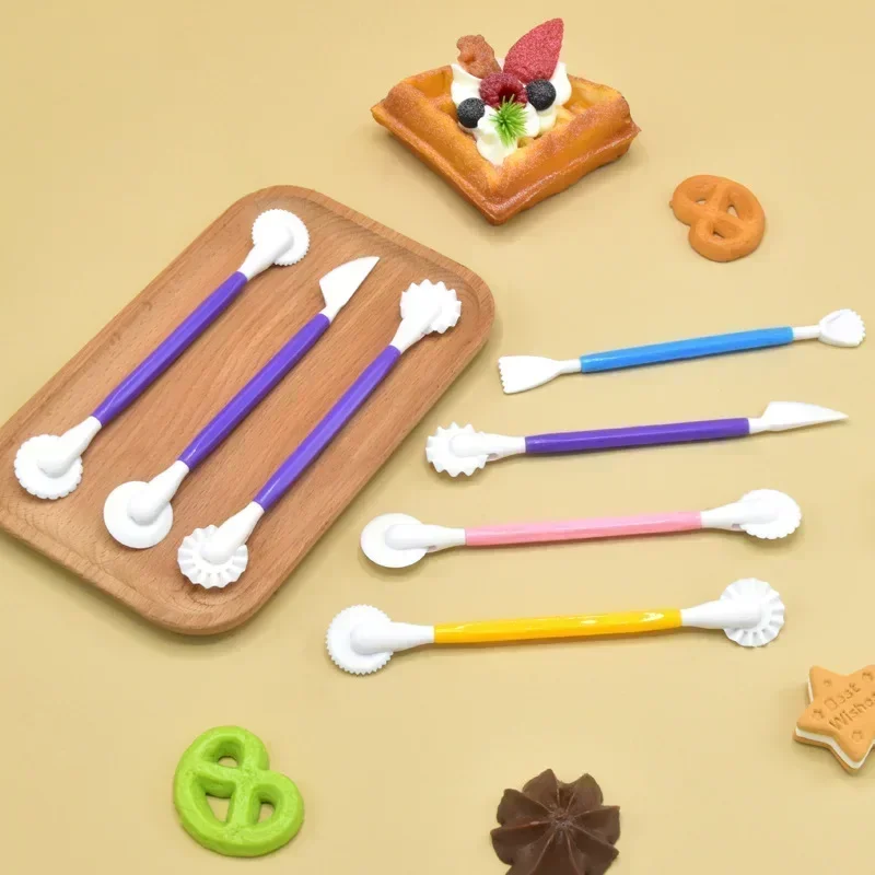 1 Set DIY Plastic Baking Craft Tool Sugar Craft Fondant Cake Pastry Carving Cutter Kitchen Decorating Flower Clay Tool