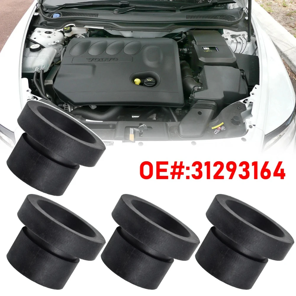 2/4/6/8PCS Rubber Engine Hood Gasket Cushioning Protective Liner For Volvo Ford 31293164 Automobile Accessories