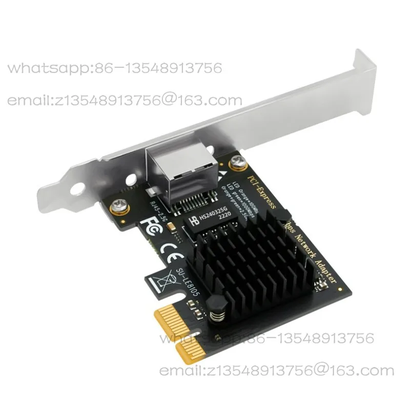 PCI-E Gigabit Network Interface Card Desktop 2.5G Wired Network Interface Card PCI-E Diskless Network Interface Card 2500M