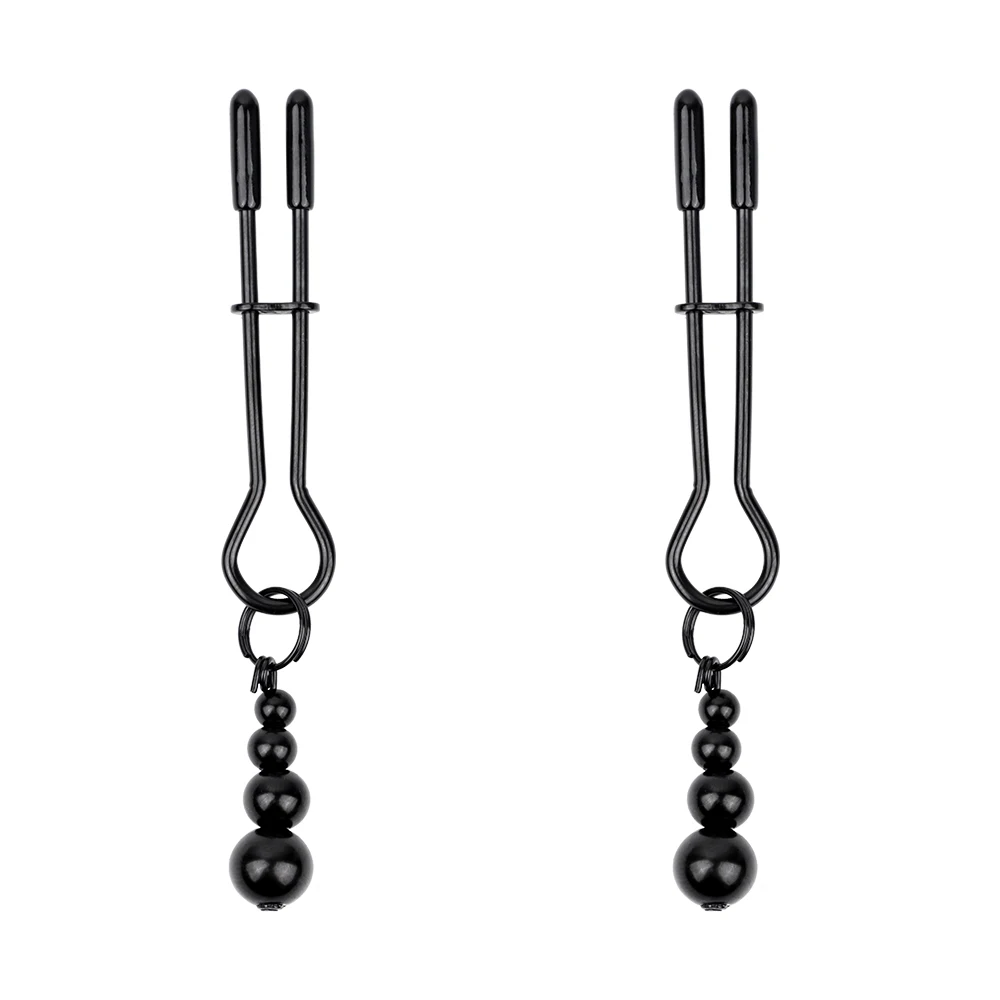 Nipple Clamps with Weights Non Piercing Clip Body Jewelry Sex Toys for Women and Couples