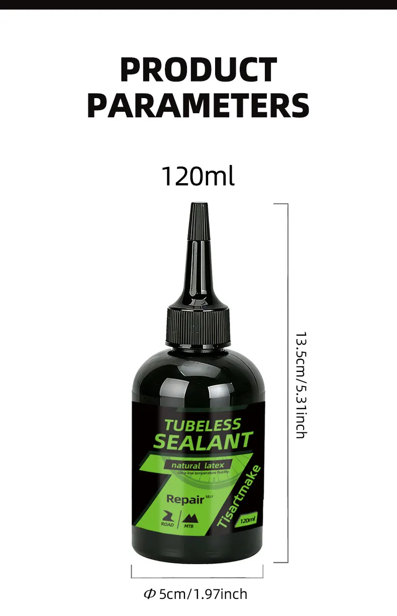 Schlauchloser Fahrradreifen-Dichtmittel, Reifenreparaturflüssigkeit, Latex, langanhaltend, schnell dichtend für MTB-, Rennrad-, CX- und Gravel-Fahrradreifen – Detail 10