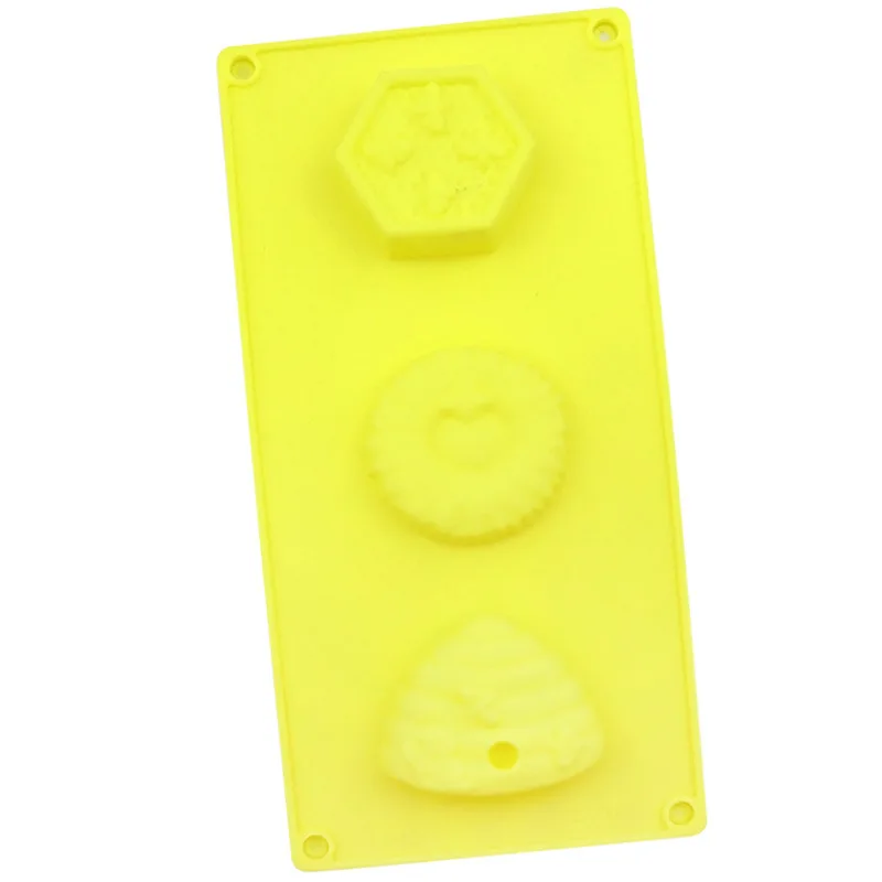 3 different honeycomb silicone cake molds, rice cake molds, steamed cake molds, handmade soap molds, soft and non-fading