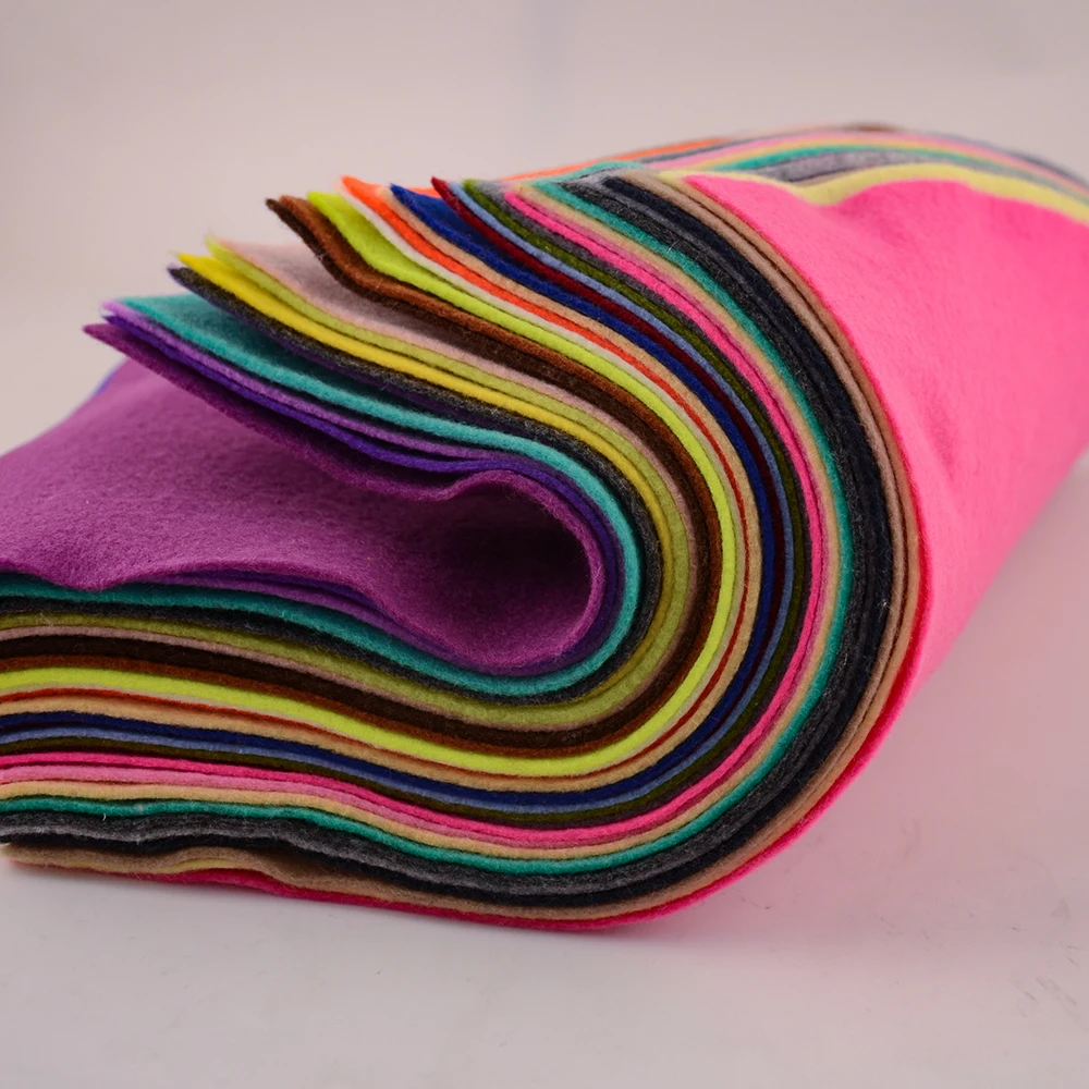 Superweicher Filzstoff 1,4mm Dick 30*30cm/20cm*90cm Vliesstoff für DIY Näharbeiten, Puppenzubehör Material Patchwork – Detail 5