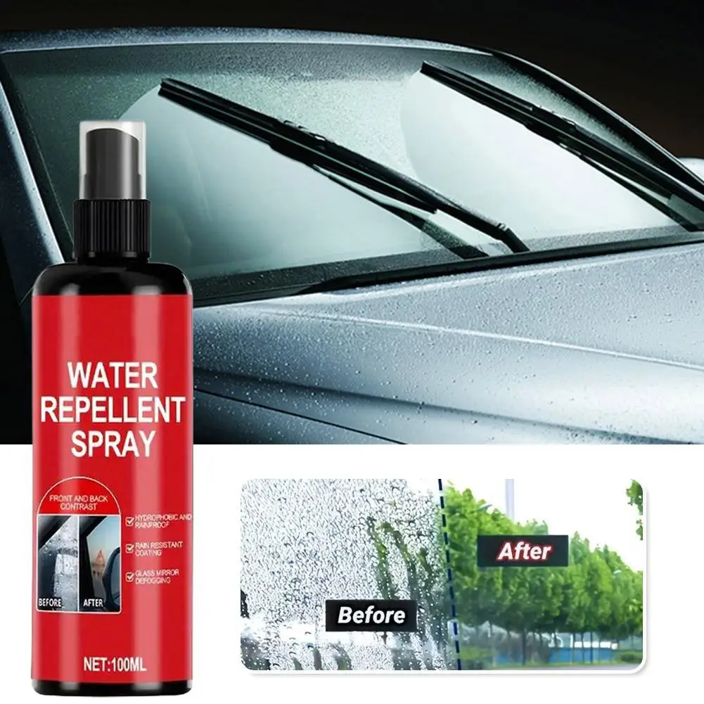 100ml Car Water Repellent Spray Anti Rain Coating For Cars Glass Hydrophobic Anti-rain Liquid Windshield Mirror Mask