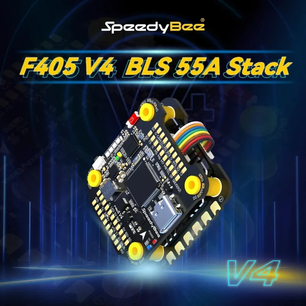 

SpeedyBee F4 F405 V4 55A BLS 30x30 Stack FC ICM42688P 4in1 ESC iNAV Betaflight Wireless Bluetooth FPV Racing Drone