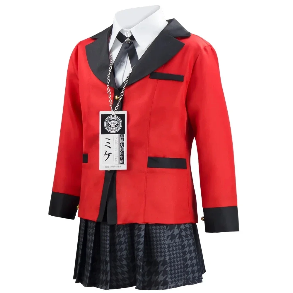 Yumeko Jabami Cosplay Costume School Uniforms Jabami Yumeko Outfits Full Set with Stockings JK School Uniform For Comic Con