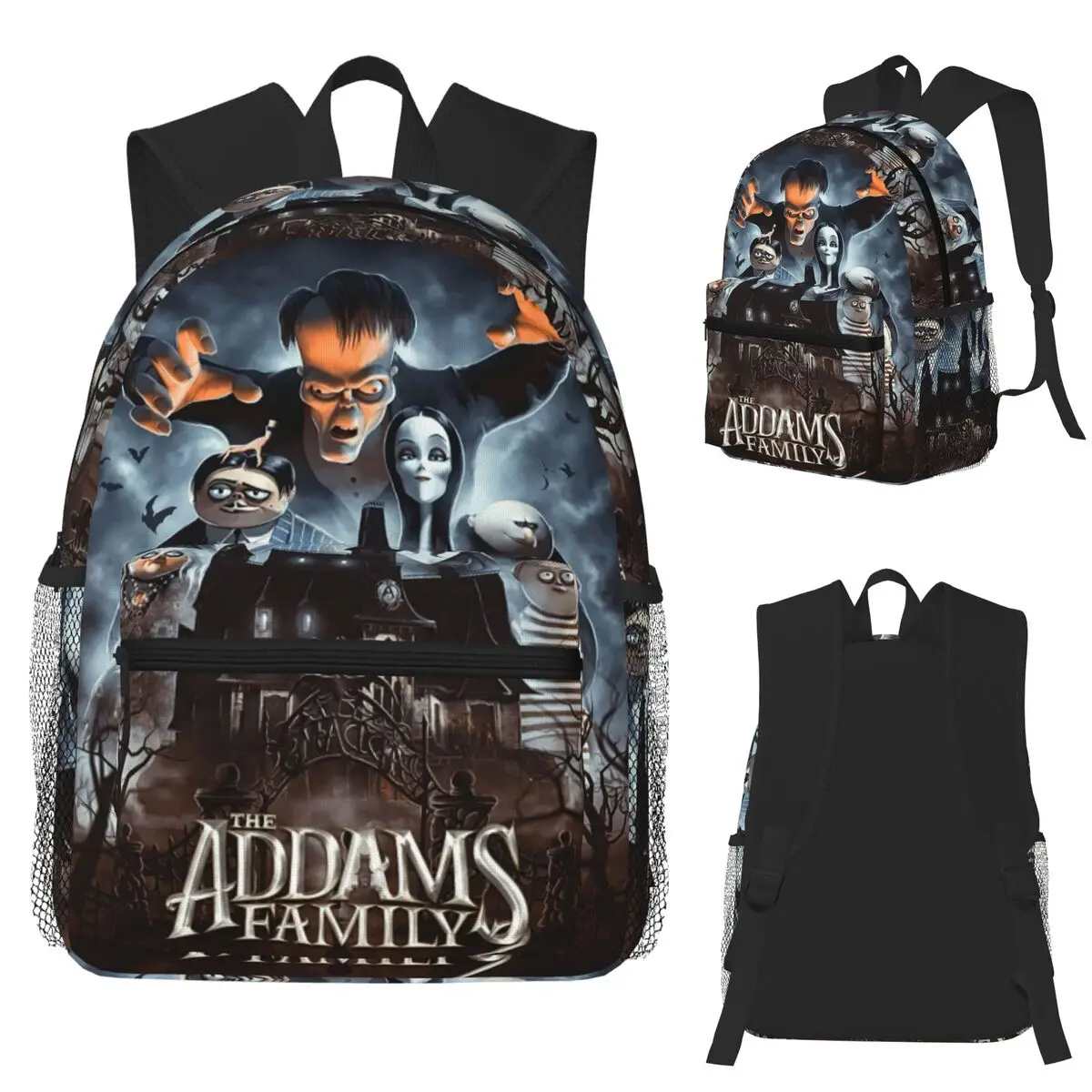 

The Addams Family Student Backpack School Bag Hiking Travel Daypack for Boys Girls Fashion Bookbag Shoulder Bags