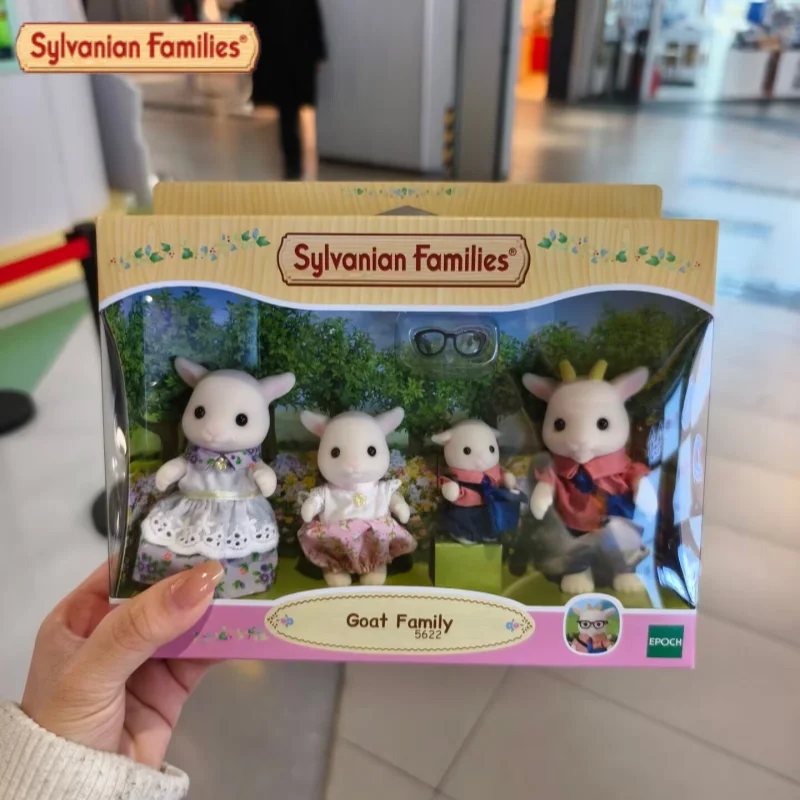 sylvanian-families-goat-family-genuine-pretend-play-adorably-realistic-flocked-toy-doll-figurine-holiday-gift-for-girl