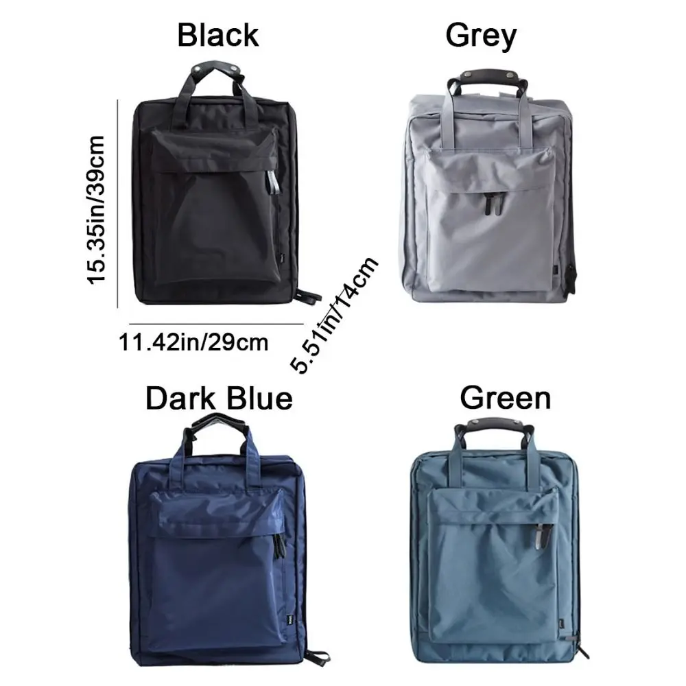 Stylish Nylon Business Laptop Backpack Large Capacity Solid Color Short Trip Bag Waterproof Luggage Bag School