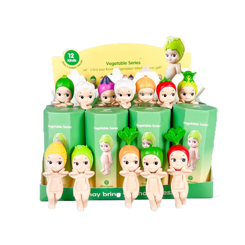 

Hot Angel Blind Box Vegetable Series Anime Figures Cute Car Desktop Decoration Ornament Mini Figure Birthday Gifts Mystery Box