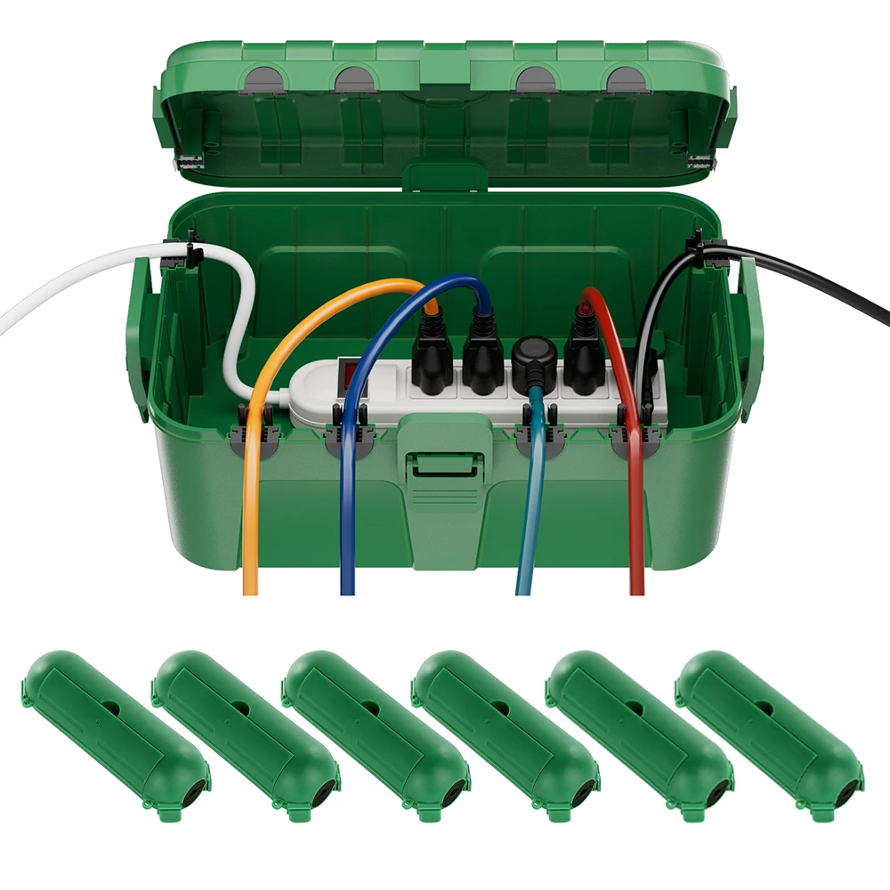 

7 Pcs Waterproof Sealed and Weather Proof Electrical Connection Boxes Outdoor Extension Cable Safety Cover Indoor&Outdoor Socket