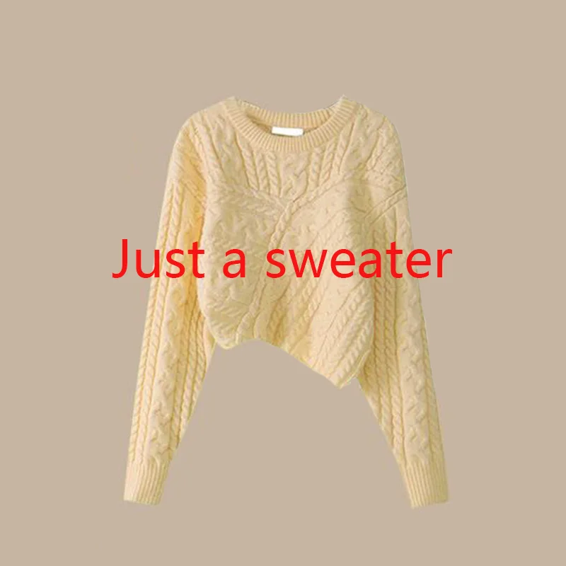 Autumn and Winter Set Women\'s 2024 New Korean Knitted Sweater Women\'s Underlay Casual Pants Three Piece Set Winter Clothes Women