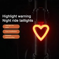 ABS Bike Tail Light Type C USB Rechargeable Bicycle Rear Light IPX6 Waterproof Easy Mount Flashing Lights Mountain Bike