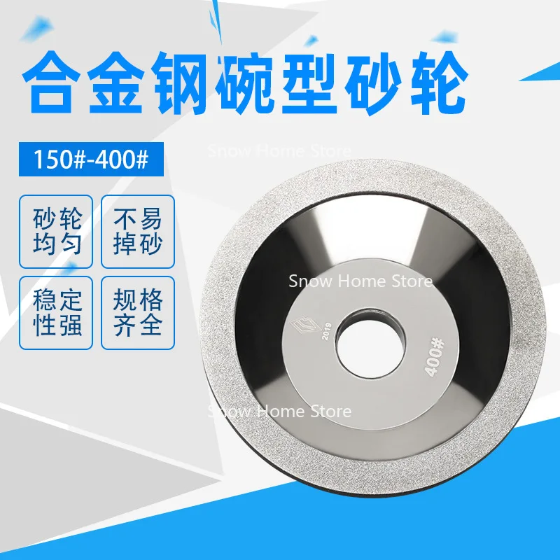 

Universal Knife Sharpener Alloy Grinding Wheel CNC Electroplating Bowl Type Diamond Grinding Wheel Milling Cutter