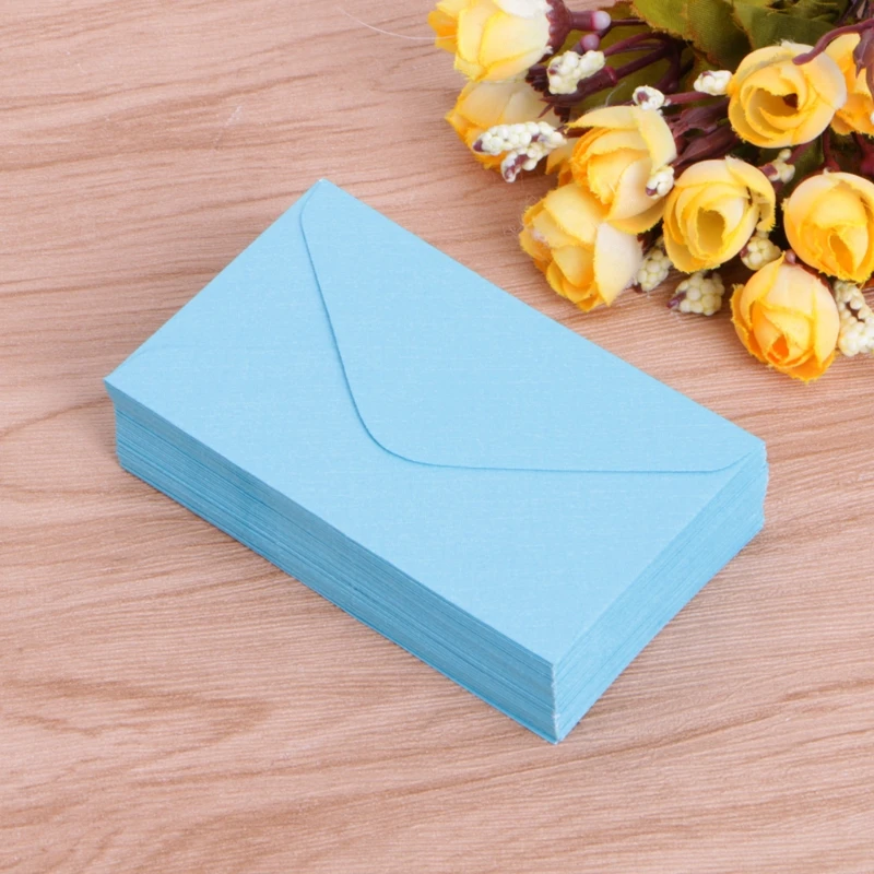 50 Sheets Colorful Envelopes Set for A6 Papers Wedding Invitation Letter Stationery Paper Bag Wedding Gift Paper Bag