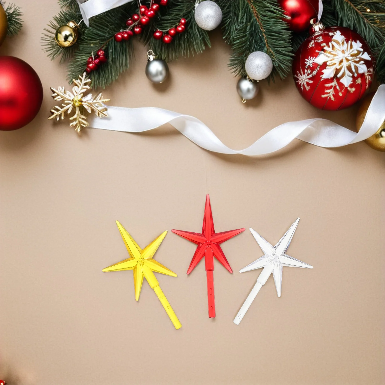 

206Pcs Ceramic Tree Bulbs Replacement Flame Light Ornaments Christmas Tree Pendant Decoration Accessories