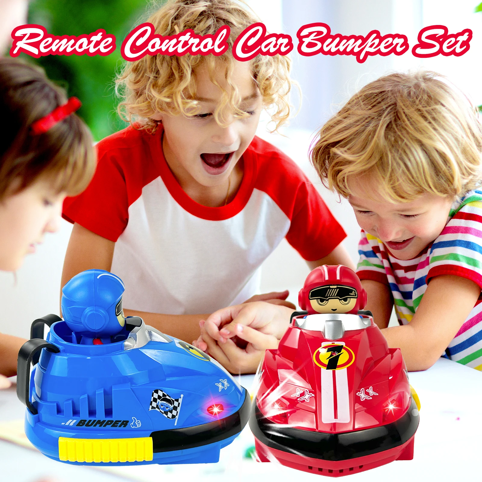 RC Toy 2.4G Bumper Car Pop-up Doll Crash Bounce Ejection Light Children\'s Remote Control Toys Gift for Parenting