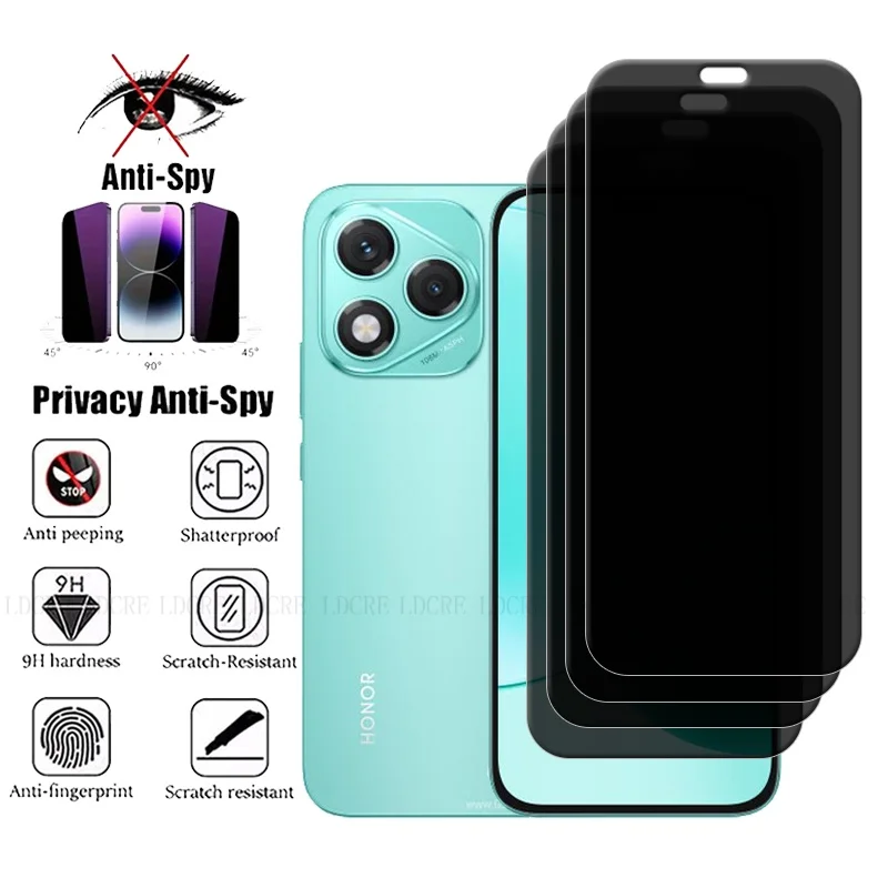 

4Pcs For Honor 400 Lite Glass Huawei Honor 400 Lite Screen Protector Protective Anti-Spy Privacy Tempered Glass Honor 400 Lite