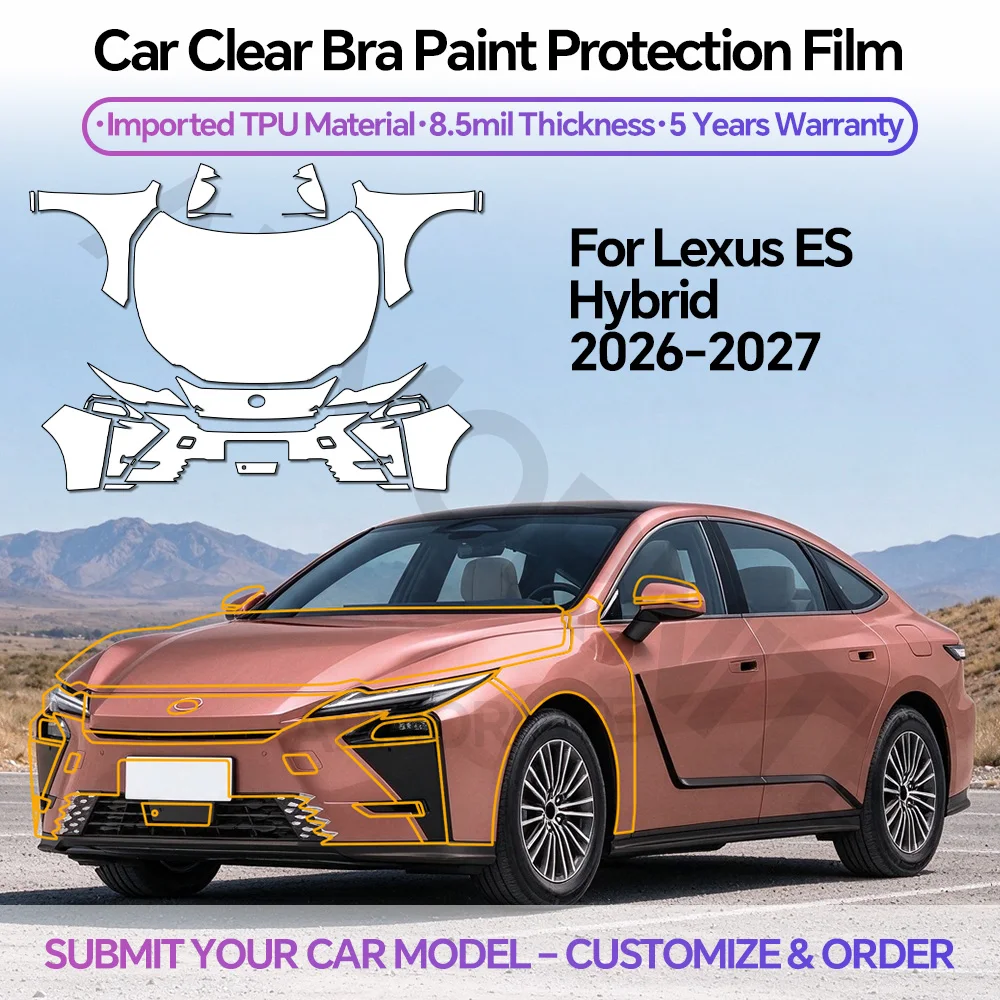 9Mil For Lexus ES Hybrid 2026-2027 Precut Paint Protection Film Anti-scratch Non-Yellowing TPU PPF Clear Bra Invisible