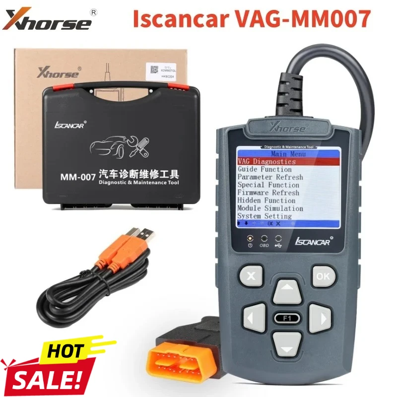 Xhorse Iscancar MM007 For VAG Diagnostic Tool and Maintenance Tool Support MQB KM Function Plus MQB Cable