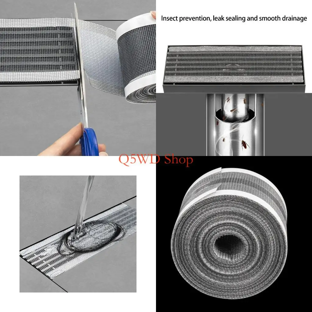 

Q5WD Сетчатый кухонный сливной фильтр в рулоне 120 мм на 400 см. Аксессуар со скребком для эффективной блокировки мусора и