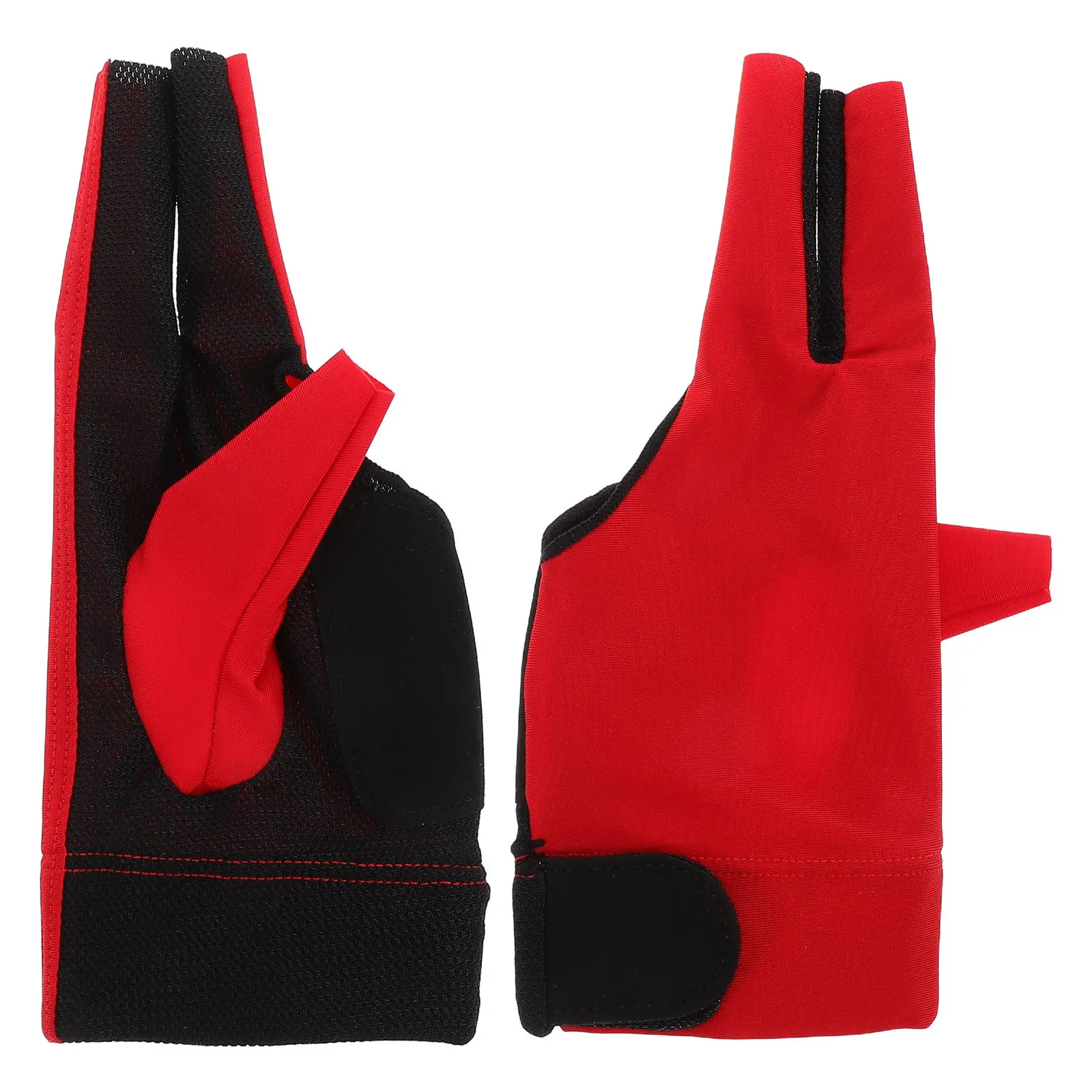 1Pair Three Finger Snooker Gloves Non Slip Enhanced Stability Precision Handling for Billiard Pool Cue Sports Players Comfort