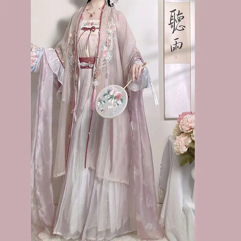 

NY31 2024 New Women's Hanfu Women's Song Dynasty Changgan Temple Sling Pleated Skirt Daily All-match Spring and Summer