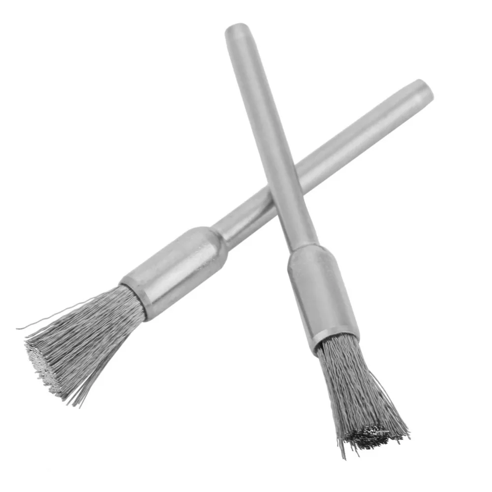 45Pcs 1/8 Inch (3mm Shank) Wire Brushes for Rotary Tools T-Shape, Bowl Type, Pin Type Polishing Wheel Kit Dremel Accessories