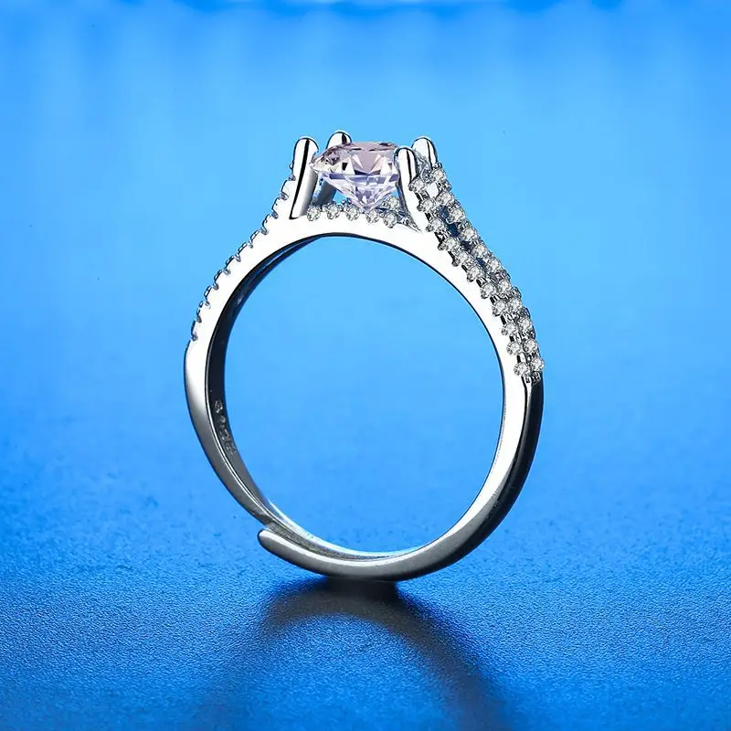 Bague en argent regardé 925 pour femme, haute qualité, matiques de mariage, bijoux fins, accessoires, caau  fête, AAA, nouve