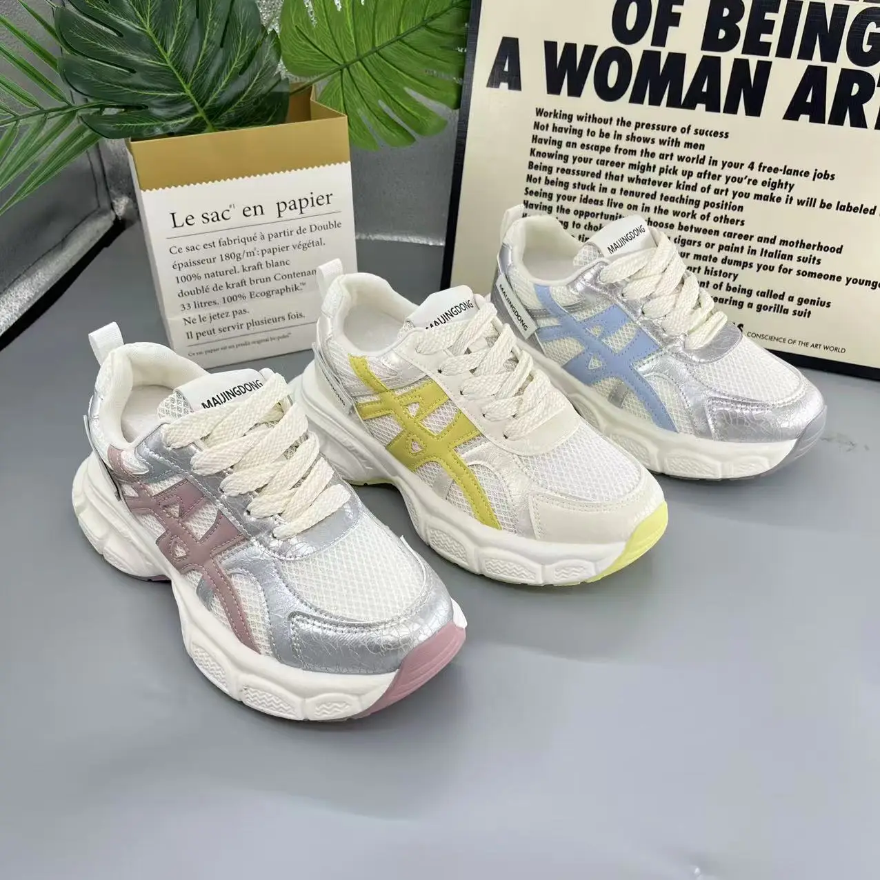 Women's Dad Shoes Summer 2025 New Style Versatile Lightweight Breathable Comfortable Casual Shoes Student Fashion Trend 88016