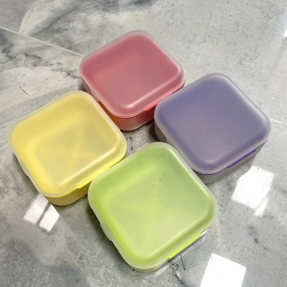 Portable Double-layer Travel Soap Box Drainable Design Leak-proof Soap Container Locking Clasp Sealed Soap Holder