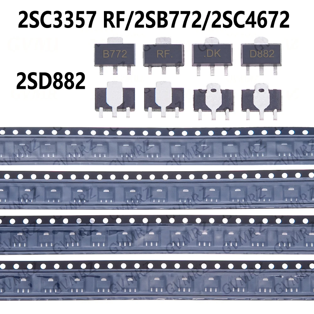 20/50/100/1000PCS  C4672 C3357 RF SOT89 2SB772 2SD882 2SC4672 2SC3357 RF SOT-89 B772 D882