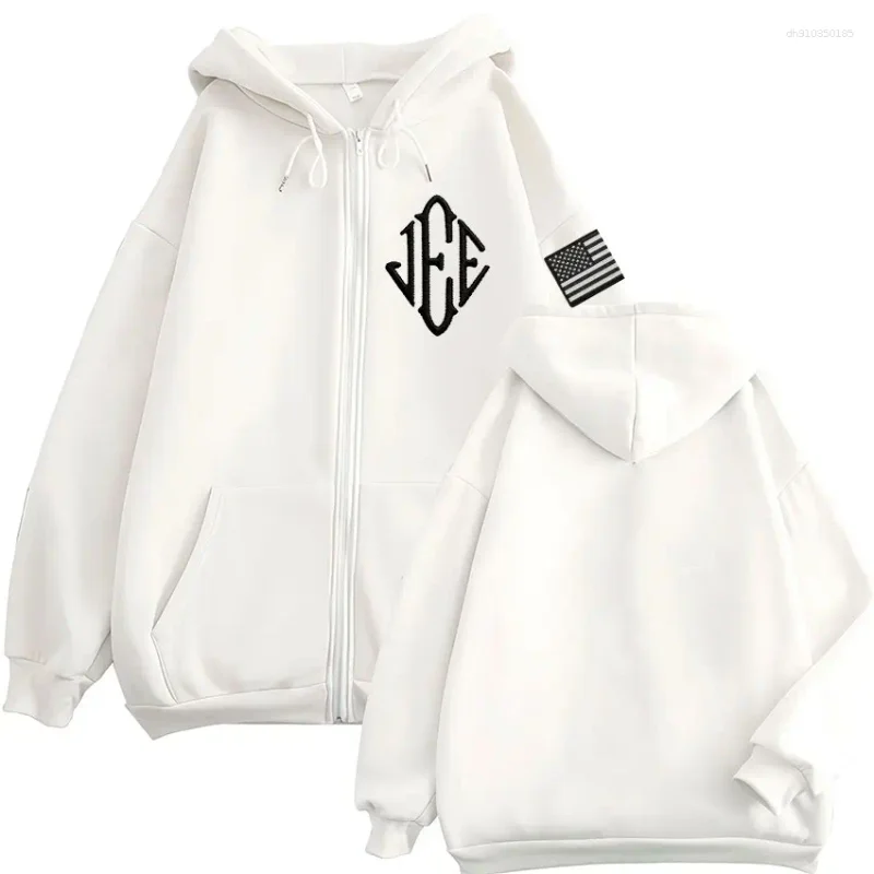 Men's Hoodies  Print Zipper Men Women Fashion Zip Up Hooded Sweatshirts Long Sleeve Pullovers Jackets Hip-hop Rock Youth