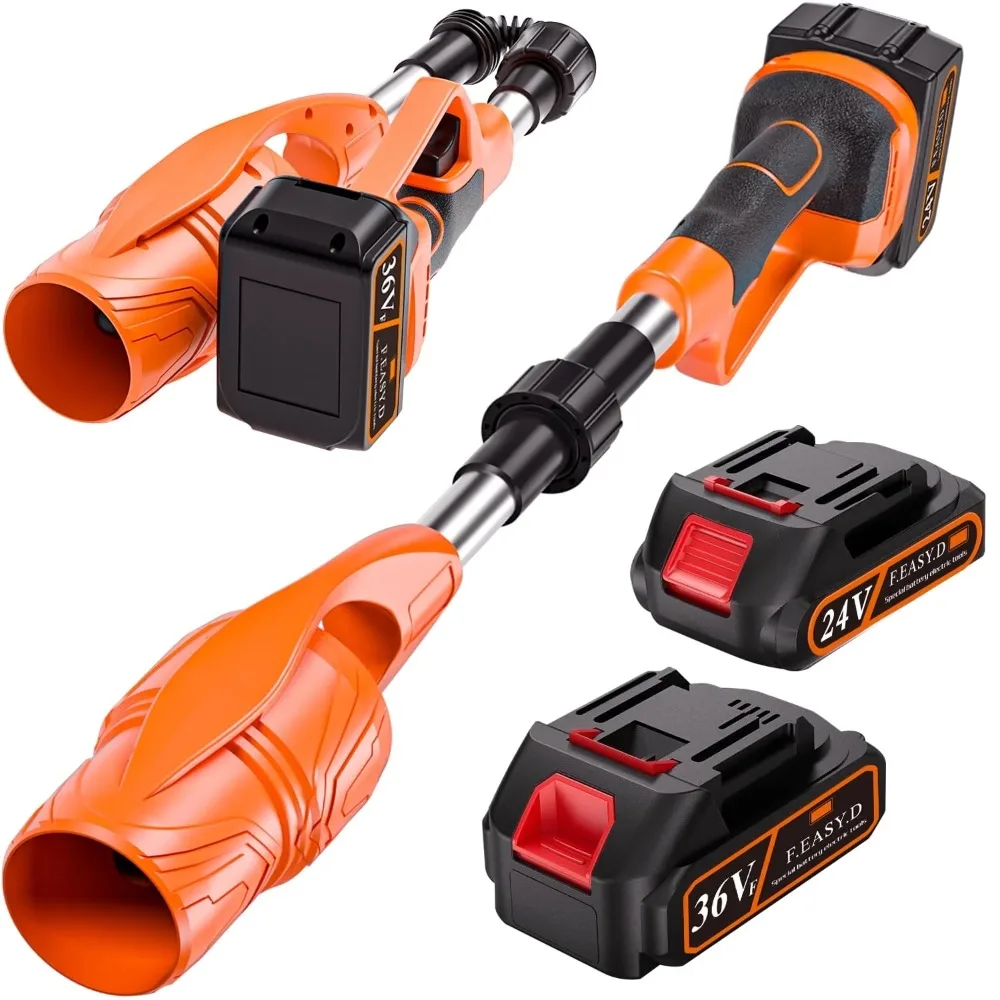 

520CFM Cordless Leaf Blower: 290000RPM Electric Leaf Blower with Fast Charing Batteries and Charger, Foldable Leaves Blowers