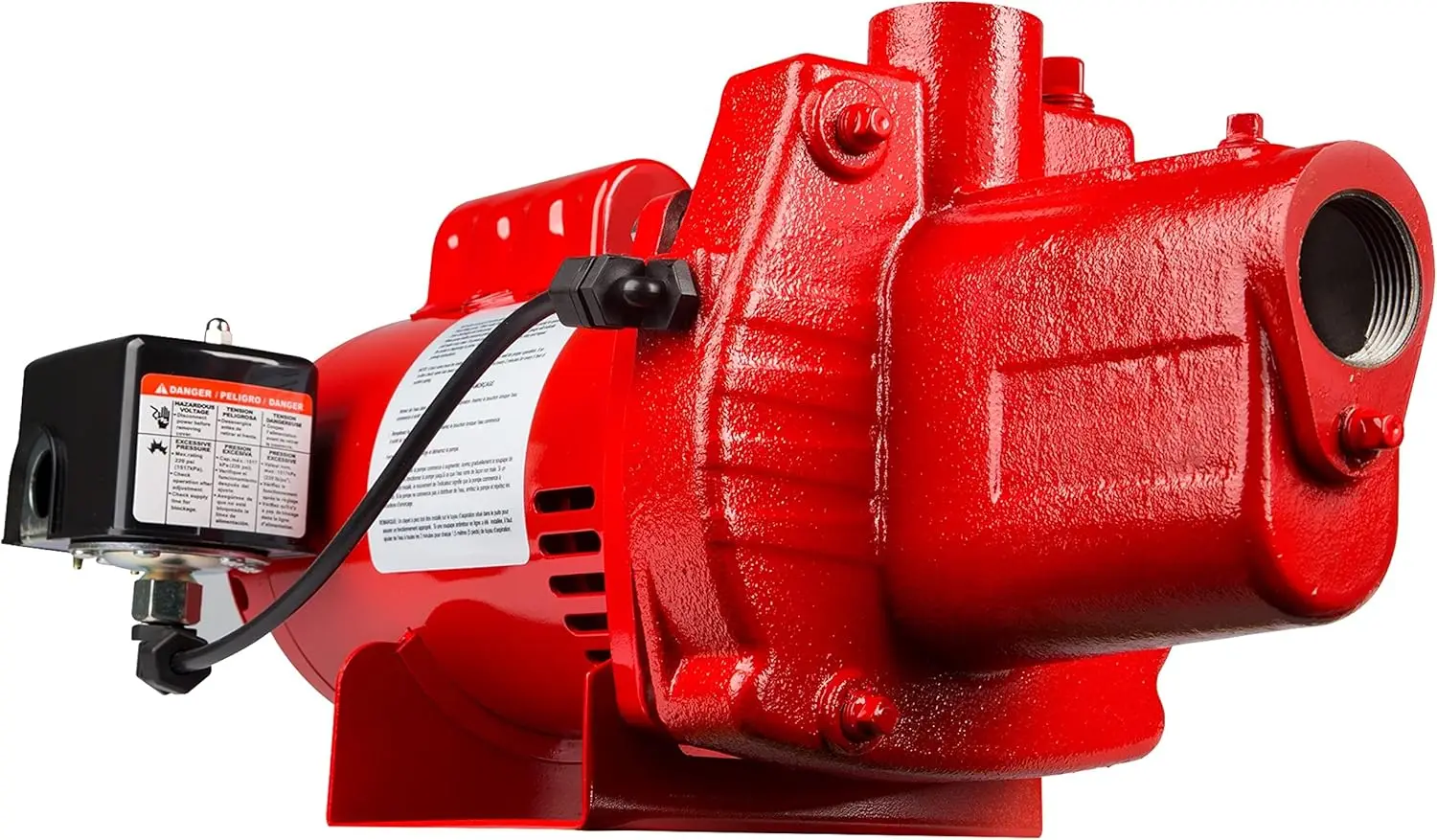 75- 3/4 HP, 16 GPM, 115/230 Volt, Premium Cast Iron  Well Jet Pump, Red, 602207